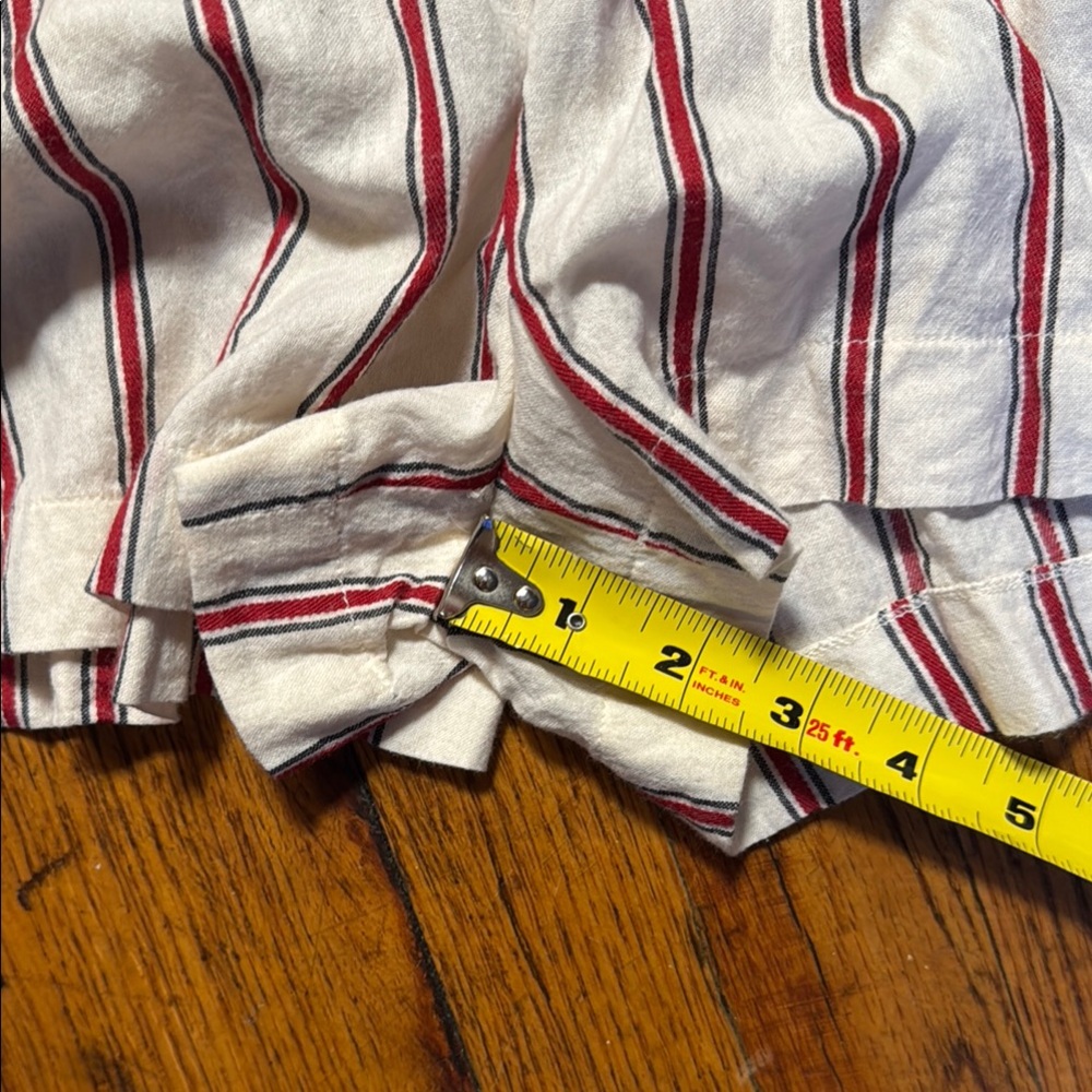 VANESSA BRUNO Women's 100% Cotton Striped V-Neck Button-Up Romper Comfy Size 42‎ - Picture 9 of 14
